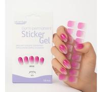 Glam'Up Paris - Sticker Gel Semi-Permanent Longue Tenue 3 Semaines - Dégradé Rose Pailleté