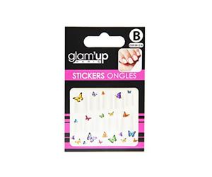 Glam'Up Paris - Stickers Nail Art N°30-216 - Papillons de Couleur