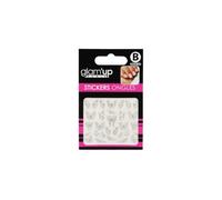 Glam'Up Paris - Stickers pour Nail Art - Autocollants Nail Art pour Décoration Ongles - Nail Art Design Manucure - Facile à Utiliser - N°30-235 - Papillon Argenté
