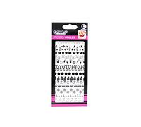 Glam'Up Paris - Stickers pour Nail Art - Autocollants Nail Art pour Décoration Ongles - Nail Art Design Manucure - Facile à Utiliser - Grand Modèle - N°30-103 - Noir