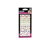 Glam'Up Paris - Stickers pour Nail Art - Autocollants Nail Art pour Décoration Ongles - Nail Art Design Manucure - Facile à Utiliser - Grand Modèle - N°30-101 - Couleurs