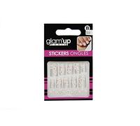 Glam'Up Paris - Stickers pour Nail Art - Autocollants Nail Art pour Décoration Ongles - Nail Art Design Manucure - Facile à Utiliser - N°30-18 - Etoiles et Cœurs
