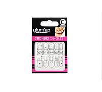 Glam'Up Paris - Stickers pour Nail Art - Autocollants pour Décoration Ongles - Nail Art Design Manucure - Facile à Utiliser - N°30-229 - Pâquerette et Strass
