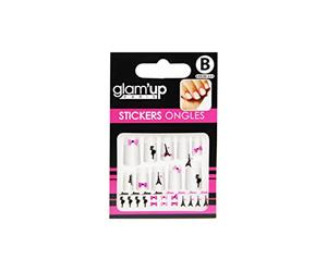 Glam'Up Paris - Stickers pour Nail Art - Autocollants pour Décoration Ongles - Nail Art Design Manucure - Facile à Utiliser - N°30-223 - I Love Paris