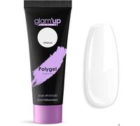 Glam'Up Paris - Poly Gel Semi-Permanent - Gel d'Extension en Tube - Gel de Construction Ongles UV - Art Design pour Ongles - Facile à Utiliser - Longue Durée - Blanc
