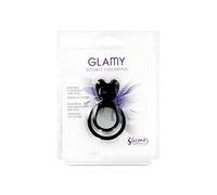 Glamy Anneau de Pénis Double Noir pour Testicules/Oreilles de Stimulation Clitoris