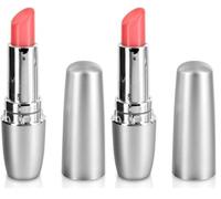 Glamy Vibromasseur Rouge à Levres Argenté (Lot de 2)