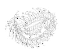 Gland chaîne frange mariée Applique garniture vêtements sac décoration de mariage bijoux couture bricolage artisanat(Argent)