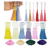 Gland Lot de 100 pompons verticaux en soie de 13 cm, for rideaux, garnitures, marque-pages, for la fabrication de rideaux, décoration d'intérieur(03 Deepcoffee)