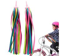 Glands de guidon de vélo - rubans en polyester colorés, banderoles décoratives de vélo pour, pompons de guidon colorés, coffret cadeau idéal avec aide à l'assemblage facile Choix parfait pour