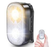 Glangeh 500LM Lampe Torche à Clip, Spot/Flood 10 Modes Lampe de Poche Mains Libres, Autonomie Longue Durée, Étanche IP65 & Rechargeable, Lampe EDC Mini pour Camping, Randonnée, Course & Urgence
