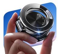 Glangeh Tout Métal Support Telephone Voiture Magnetique [Aimant 2400GF + 95LBS Ventouse Vide-Gel], Ultra-Mince Porte Telephone Voiture pour MagSafe Rotatif Réglable avec Anneau pour iPhone & Android