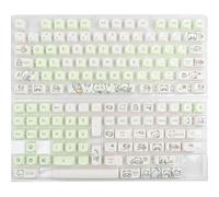 Glanhbnol Lot de 145 capuchons de touches pour claviers mécaniques Commutateurs Vert laiteux PBT Capuchons de touches pour 61/84/87/104 Commutateurs Keycap 145 touches Kycaps