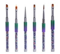 Glanhbnol Lot de 6 pinceaux de liner, stylo pinceau, polissage gel, dessin, petits détails, dénudage