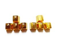 Glanhbnol Lot de 8 capuchons de touches WASD pour claviers mécaniques en alliage de zinc professionnel de rechange avec flèches et rétroéclairage