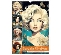 Glanz der Filmdiven. Art Nouveau Paintings im Poster-Stil (Wandkalender 2026 DIN A3 hoch), CALVENDO Monatskalender: Schauspielerinnen der 1920-1950er in faszinierenden Portraits