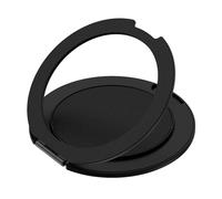 Glanzend - Anneau de support pour smartphone - Rotation à 360° - 4 mm - Ultra fin - Noir - Poignée d'anneau en plastique autocollant universel avec adhésif 3M pour iPhone Samsung