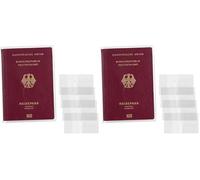 Glanzend Pack of 4 | Passport Covers Transparent, Protective Passport Holders, Clear Plastic PVC Passport Case with 2 Slots, Passports Cover Water & Dust Proof, Anti Scratches (Lot de 2)