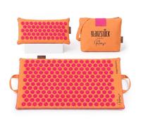 Glanzstück Berlin® Tapis d'Acupression Pop Edition Intense - Set Color Block Coloré avec Coussin, 6 850 Pointes à Géométrie Plus Affûtée pour un Effet Intense | Idée Cadeau | 72 × 42 cm