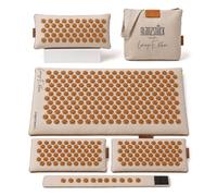 Glanzstück Berlin® Tapis d'Acupression XXL Lounge Edition - Set avec Tapis Principal 72 × 42 cm, 2 Modules de 18 × 42 cm, Coussin & Sac, env. 9 350 Pointes Florales pour Tout le Corps