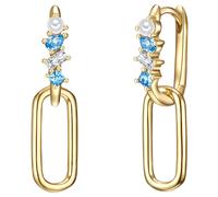 Glanzstücke München Boucles d'oreilles bleu / or / blanc perle, Taille One Size