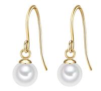 Glanzstücke München Boucles d'oreilles jaune d'or / blanc perle, Taille One Size