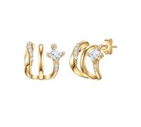 Glanzstücke München Boucles d'oreilles jaune d'or / transparent, Taille One Size