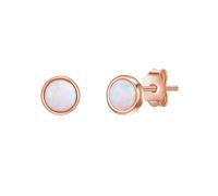 Glanzstücke München Boucles d'oreilles or rose / blanc, Taille One Size