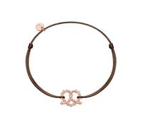 Glanzstücke München Bracelet brun foncé / or rose, Taille One Size