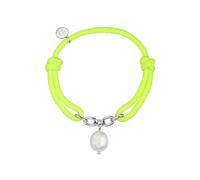 Glanzstücke München Bracelet citron vert / argent / blanc perle, Taille One Size