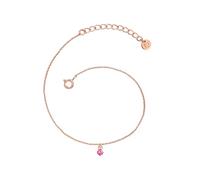 Glanzstücke München Bracelet pour Femme en 925/- Argent sterling Doré or rose 14 carats Tourmaline Rose