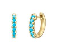 Glanzstücke München Créoles pour Femme en 925/- Argent sterling Turquoise