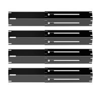 GLARETEX Lot de 4 boucliers universels réglables en acier porcelaine pour barbecue à gaz, pièces de rechange pour barbecue à gaz, s'étend de 29,8 cm à 53,3 cm de long