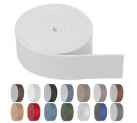 Glarks 1 pièce 25mm de large 2m de long bracelet en similicuir, blanc bande de cuir plat souple, idéal pour les projets d'art et d'artisanat de bricolage, cordon de traction, sangle de sac, meubles