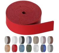 Glarks 1 pièce 25mm largeur 2m bracelet en faux cuir rouge doux pimp plat idéal pour les projets d'art et d'artisanat de bricolage, cordon de traction, sangle de sac, meubles