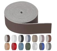 Glarks 1 pièce 25mm largeur 2m longueur bracelet en similicuir marron doux pimp plat idéal pour les projets d'art et d'artisanat de bricolage, cordon de traction, sangle de sac, meubles