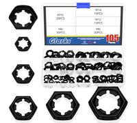 Glarks 105 M6 M8 M10 M12 M14 Kit combiné d'écrous de verrouillage Push - in, écrou à bague d'extrapolation en acier 65mn pour arbre et goujon