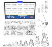 Glarks 148 PCS 0.3/0.4/0.5/0.7/0.8/1 / 1.5mm ensemble de ressorts coniques à tour, 3 modèles de ressorts de rappel de pression coniques de 15 tailles, ressorts de compression coniques