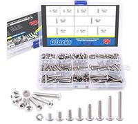Glarks 150 pcs M5 en acier inoxydable Bouton à tête hexagonale Socket Head Cap Boulons Vis Écrous Assortiment kit