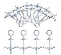 Glarks 15pcs M6 o - ring Bolt kit d'ancrage à bascule pour cloison sèche, boulon à bascule, ancre papillon, boulon d'aile à bascule à ressort de plafond, ardoise, mur creux