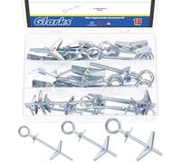 Glarks 18pcs M4 M5 M6 o - ring Bolt kit d'ancrage à bascule pour cloison sèche, boulon à bascule, ancre papillon, boulon d'aile à bascule à ressort de plafond, ardoise, mur creux