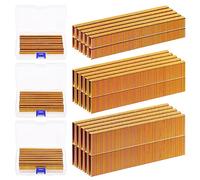 Glarks 2000Pcs 18 gauge étroite couronne agrafes, 3/4 pouces galvanisé couronne étroite agrafes assortiment kit pour agrafe électriques, pneumatique, bricolage amélioration de la maison (or)