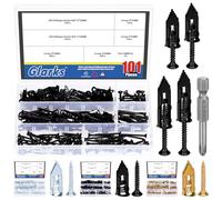 Glarks 201pcs Drywall ancres auto-forage avec ensemble de vis, 100pcs en acier au carbone creux ancre mur vissage vis avec 100pcs vis et 1pcs PH2 bit kit pour aucun forage ou trous dans le mur