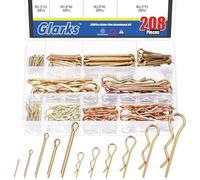 Glarks 208 pièces 11 tailles coton aiguille et épingle à cheveux r clip combo Kit, 12 tailles couleur galvanisé épingle à cheveux r clip accrocher ensemble de goupilles pour petits moteurs, voitures
