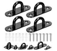 Glarks 20pcs M8 Stainless Steel pad eyeboard Hook Kit, ovale eyeboard u Hook, Heavy Duty ceiling Hook et clip de sécurité pour le plafond et l'installation de matériel de suspension