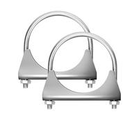 Glarks 2pcs 304 en acier inoxydable échappement u clip 70mm (2-3/4 pouces) silencieux échappement clip U - bolt clip Design avec tuyau d'échappement selle bride