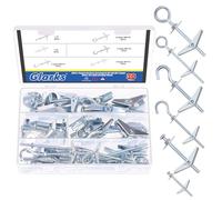 Glarks 30 pièces 3 ancres à bascule M4 M6, kit de bascule à ressort avec écrou papillon 6 tailles boulons à bascule, boulons à bague de suspension et crochets de plafond