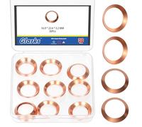 Glarks 30 pièces Kit de joints évasés en cuivre, raccord évasé 45 degrés en cuivre, adapté aux tailles de tube 3/4’’, joints d’étanchéité évasés en laiton pour climatiseur