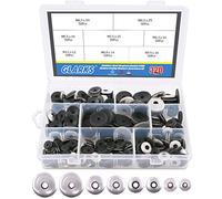 Glarks 320 pcs en acier inoxydable en néoprène soutenu EPDM reconstitué Rondelles Assortiment kit travail pour # 4/# 5/# 6 Vis