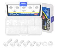 Glarks 360pcs m2 x 4/5 / 6/8 / 10 / 12mm nylon crosshead vis écrou rondelle Kit, blanc nylon crosshead vis machine pour une variété d'applications de fixation industrielle